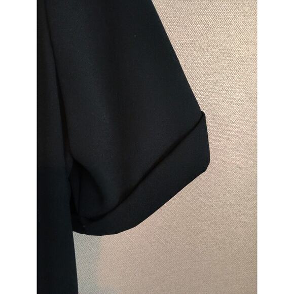 MM LaFleur Dress Womens 8 Black Tory Faux Wrap Career Professional Classic Dress - Picture 8 of 11